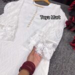 White & merun combination er dress🤍❤️