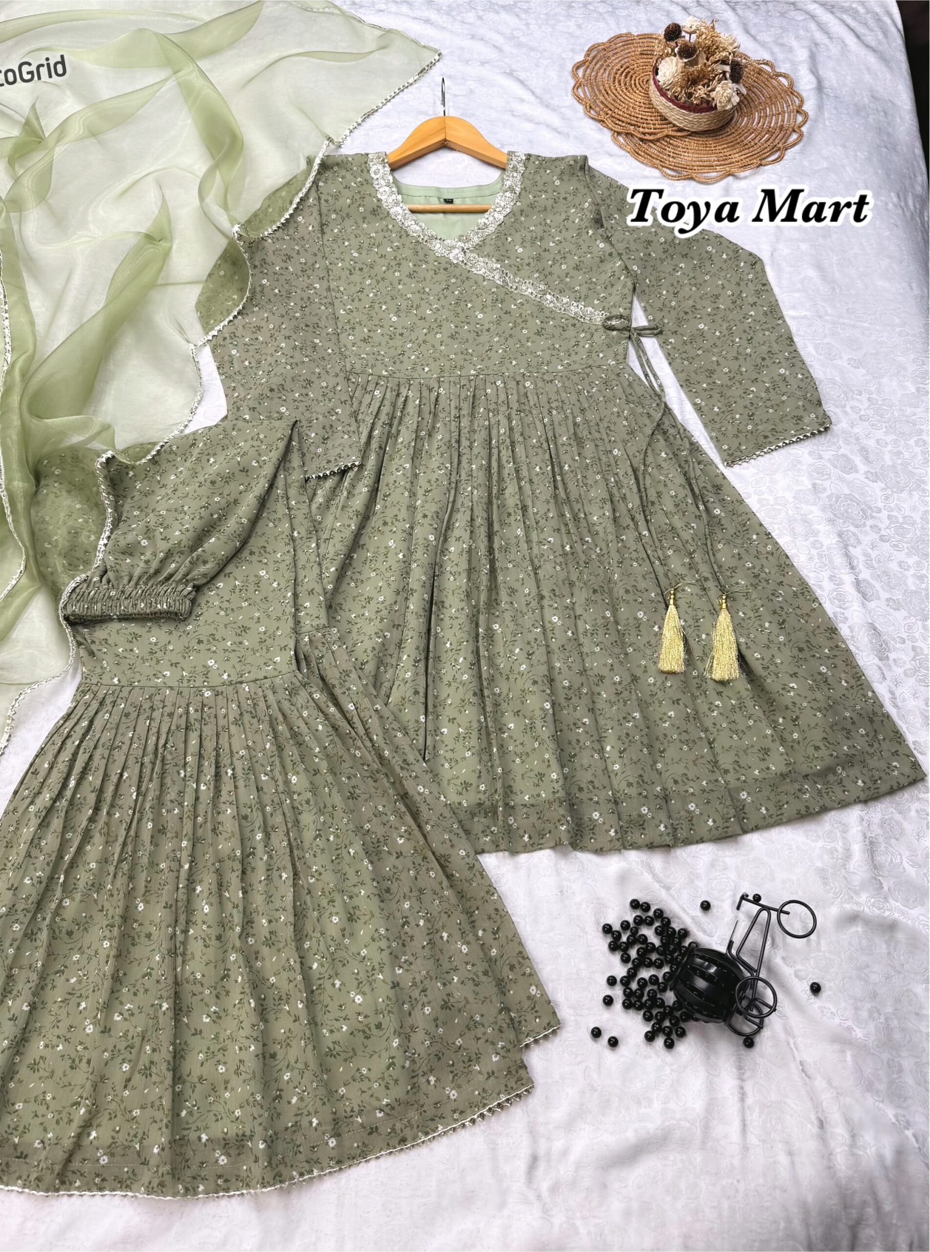 created-by-photogrid-1947 Mint lemon garara set - Image 1