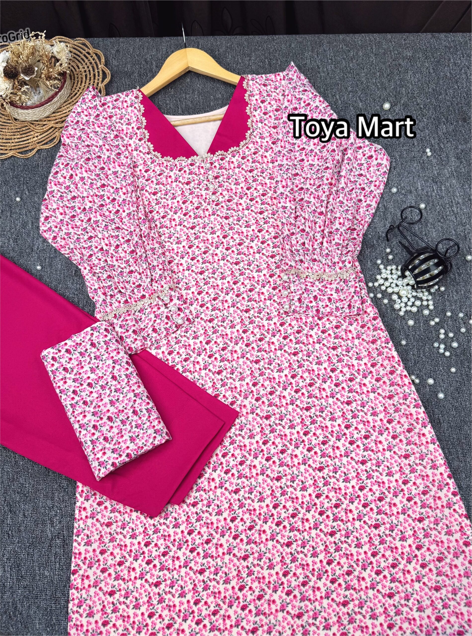 created-by-photogrid-1809 Khub sundor ekta choto floral print er dress - Image 1